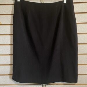 Trousers Etc Skirt Sz 14 34 W 23 L Black Knee‎ Length Straight Lined Slit